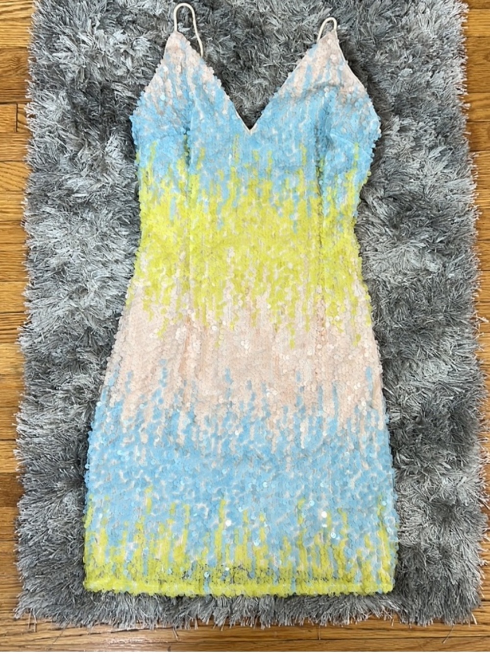 SUPERDOWN Taylor Sequin Mini Dress in Pink Multi - Picture 7 of 14